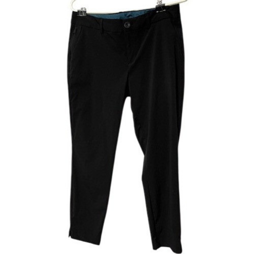 Eddie Bauer Pants Black Tapered Stretch Travel Trousers Womens 6